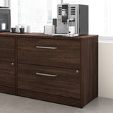 Bush Business Furniture VSF136BWSU Vista 2 Drawer Lateral File Cabinet in Black Walnut