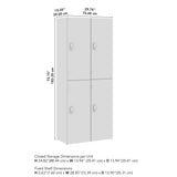 Bush Business Furniture AUS130NEK Assure Two Tier 4 Door Storage Lockers with Keypad Locks in Natural Elm