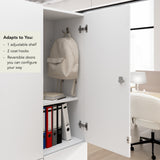 Bush Business Furniture AUS130WHK Assure Two Tier 4 Door Storage Lockers with Keypad Locks in White