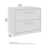 Bush Business Furniture VSF136NESU Vista 2 Drawer Lateral File Cabinet in Natural Elm