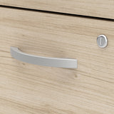 Bush Business Furniture ARV008NE Arrive 72W x 30D Reception Desk with Counter and Mobile File Cabinet in Natural Elm