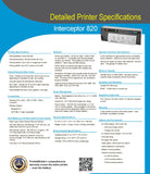 Printek 93636 I820 Direct Thermal 8" printer USB with Battery