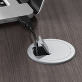 Bush Business Furniture Move 40 Series 48W x 24D Electric Height Adjustable Standing Desk in Storm Gray with Black Base