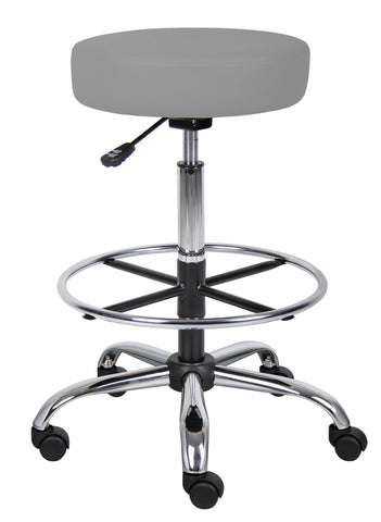 Boss Antimicrobial Vinyl Medical/Drafting Stool MODEL # B16240-GY