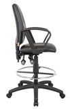 Boss Multi-Function LeatherPlus Drafting Stool W/ Loop Arms MODEL # B1647