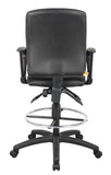 Boss Multi-Function LeatherPlus Drafting Stool W/ Loop Arms MODEL # B1647