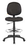Boss Black Fabric Drafting Stools W/Footring MODEL # B1690-BK