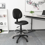 Boss Black Fabric Drafting Stools W/Footring MODEL # B1690-BK