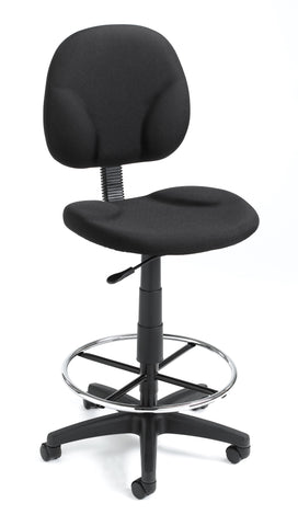 Boss Black Fabric Drafting Stools W/Footring MODEL # B1690-BK