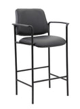 Boss Square Back Diamond Stool W/Arm In Black Caressoft MODEL # B169503-CS