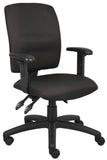 Boss Multi-Function Fabric Task Chair W/ Adjustable Arms MODEL # B3036-BK