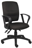 Boss Multi-Function Fabric Task Chair W/Loop Arms MODEL # B3037-BK