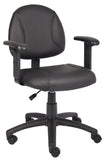 Boss Black Posture Chair W/ Adjustable Arms MODEL # B306