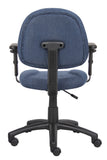 Boss Blue  Deluxe Posture Chair W/ Adjustable Arms MODEL # B316-BE