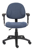 Boss Blue  Deluxe Posture Chair W/ Adjustable Arms MODEL # B316-BE