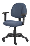 Boss Blue  Deluxe Posture Chair W/ Adjustable Arms MODEL # B316-BE