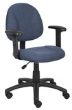 Boss Blue  Deluxe Posture Chair W/ Adjustable Arms MODEL # B316-BE