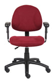Boss Burgundy  Deluxe Posture Chair W/ Adjustable Arms MODEL # B316-BY