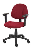 Boss Burgundy  Deluxe Posture Chair W/ Adjustable Arms MODEL # B316-BY