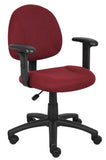Boss Burgundy  Deluxe Posture Chair W/ Adjustable Arms MODEL # B316-BY