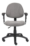 Boss Grey  Deluxe Posture Chair W/ Adjustable Arms MODEL # B316-GY