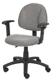 Boss Grey  Deluxe Posture Chair W/ Adjustable Arms MODEL # B316-GY