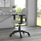 Boss Grey  Deluxe Posture Chair W/ Adjustable Arms MODEL # B316-GY