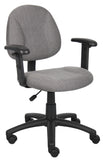 Boss Grey  Deluxe Posture Chair W/ Adjustable Arms MODEL # B316-GY