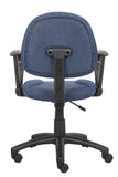 Boss Blue  Deluxe Posture Chair W/ Loop Arms MODEL # B317-BE