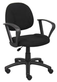 Boss Black  Deluxe Posture Chair W/ Loop Arms MODEL # B317-BK