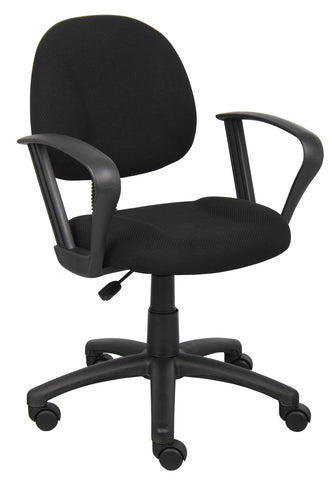 Boss Black  Deluxe Posture Chair W/ Loop Arms MODEL # B317-BK