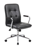 Boss Modern Office Chair w/Chrome Arms - Black MODEL # B331-BK