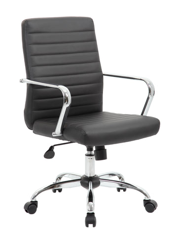 Boss Retro Task Chair with Chrome Fixed Arms MODEL # B436C-CP