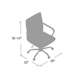 Boss Retro Task Chair with Chrome Fixed Arms MODEL # B436C-CP