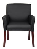 Boss Box Arm guest, accent or dining chair W/Mahogany Finish  MODEL # B619