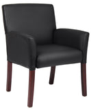 Boss Box Arm guest, accent or dining chair W/Mahogany Finish  MODEL # B619
