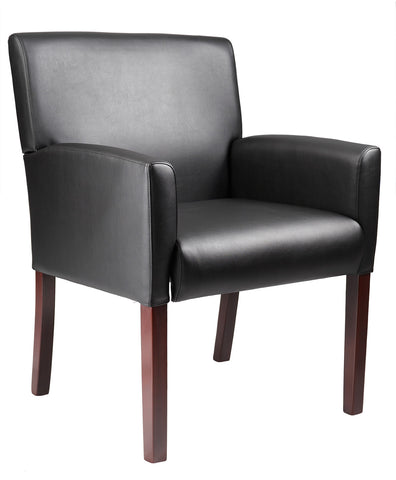Boss Box Arm guest, accent or dining chair W/Mahogany Finish MODEL # B629M