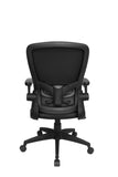 Boss Black Mesh, Flip Arm, Task Chair, Antimicrobial Vinyl, Black Frame MODEL # B6366AM-BK