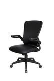Boss Black Mesh, Flip Arm, Task Chair, Antimicrobial Vinyl, Black Frame MODEL # B6366AM-BK