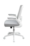 Boss Grey Mesh, Flip Arm, Task Chair, White Frame MODEL # B6366WT-GY