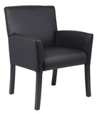 Boss Box Arm guest, accent or dining chair W/Black Base MODEL # B639-BK