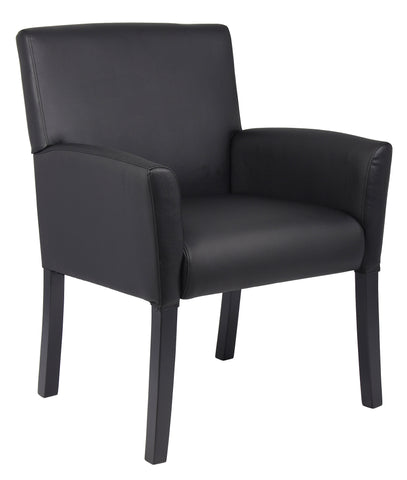 Boss Box Arm guest, accent or dining chair W/Black Base MODEL # B639-BK