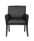 Boss Box Arm guest, accent or dining chair W/Black Base MODEL # B639-BK