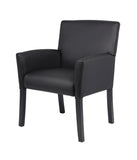 Boss Box Arm guest, accent or dining chair W/Black Base MODEL # B639-BK
