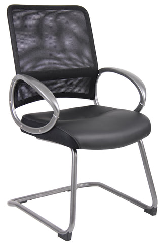Boss Mesh Back W/ Pewter Finish Guest Chair MODEL # B6409