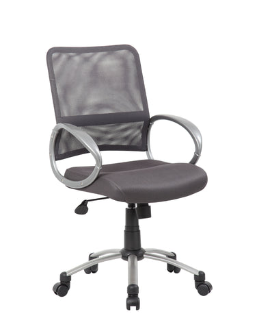 Boss Mesh Back W/ Pewter Finish Task Chair MODEL # B6416-CG