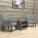 Boss Box Arm guest, accent or dining chair W/Black Base MODEL # B659-MG