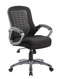 Boss Ribbed High Back Mesh Chair MODEL # B6756-BK