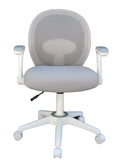 Boss Grey Mesh, Flip Arm, Task Chair, White Frame MODEL # B676WT-GY