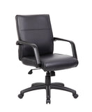 Boss Mid Back Executive Chair In LeatherPlus MODEL # B686